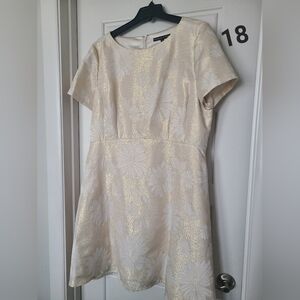 Elegant Cream Floral Dress